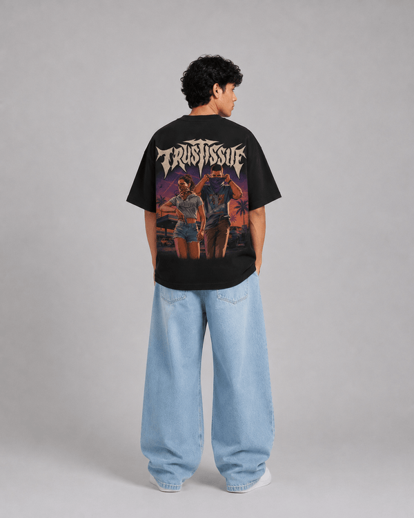 Jason & Lucia “Trust Issue” Oversized Tee - OUTCOST