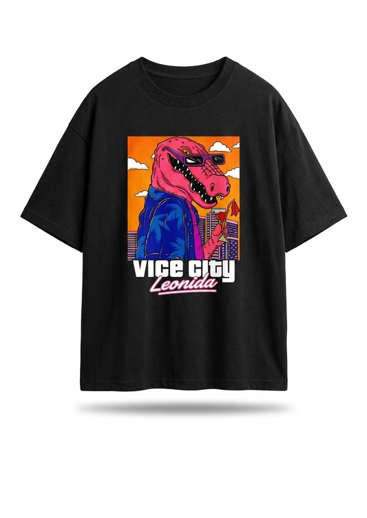 GTA VI Vice City Oversized Black T-Shirt